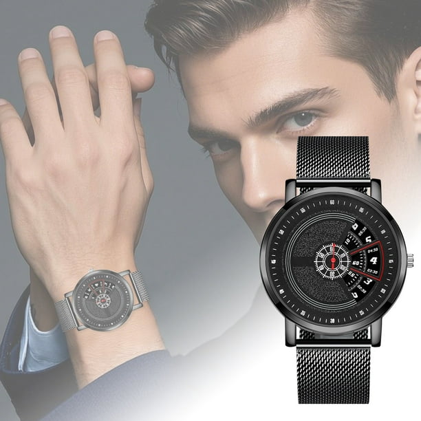 Reloj de Pulsera Para Hombre, Original A Estrenar Correa Metalica Hombre, Moderno, Casual, Deportivo Reloj de Pulsera,Reloj Digital Multifuncional para Hombres, Deportes, Correr A,metal