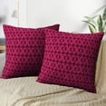 thumbnail image 3 of LALILO Throw Pillow Covers Black And Magenta Damask Lace Ornament Cushion Cover 18" x 18", 2 Pack, 3 of 6
