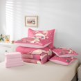 thumbnail image 6 of Homewish Kawaii Pug Dog Twin Bedding Sets 7-Piece for Kids, Pink Cartoon Animal Bedding Comforter Set, Cute Dalmatian Lover Reversible Sheet Sets, Breathable Home Decor, 6 of 8