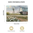 thumbnail image 3 of Shiartex Pictures of Barns Prints Wall Canvas Old Rustic Bedroom Windmill Wall Decor Farmhouse Barn Pictures wall Art Blue sky and White Floral Retro Paintings 20x16in, 3 of 6