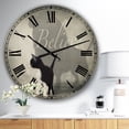 thumbnail image 3 of Designart Oversized Black Analog Round Cottage Modern Wall Clocks, CLM25478-C23, 3 of 3