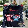 thumbnail image 5 of Manta de felpa suave con dibujos animados de Disney Stitch, manta de franela para sala de estar, dormitorio, cama, sofá, funda de picnic, 5 of 5
