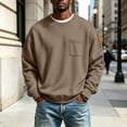 thumbnail image 2 of Men's Pocket Sweatshirt Crew Neck Long Sleeve Chest Pocket Relaxed Fit Soft Casual Pullover Sweatshirt, 2 of 6