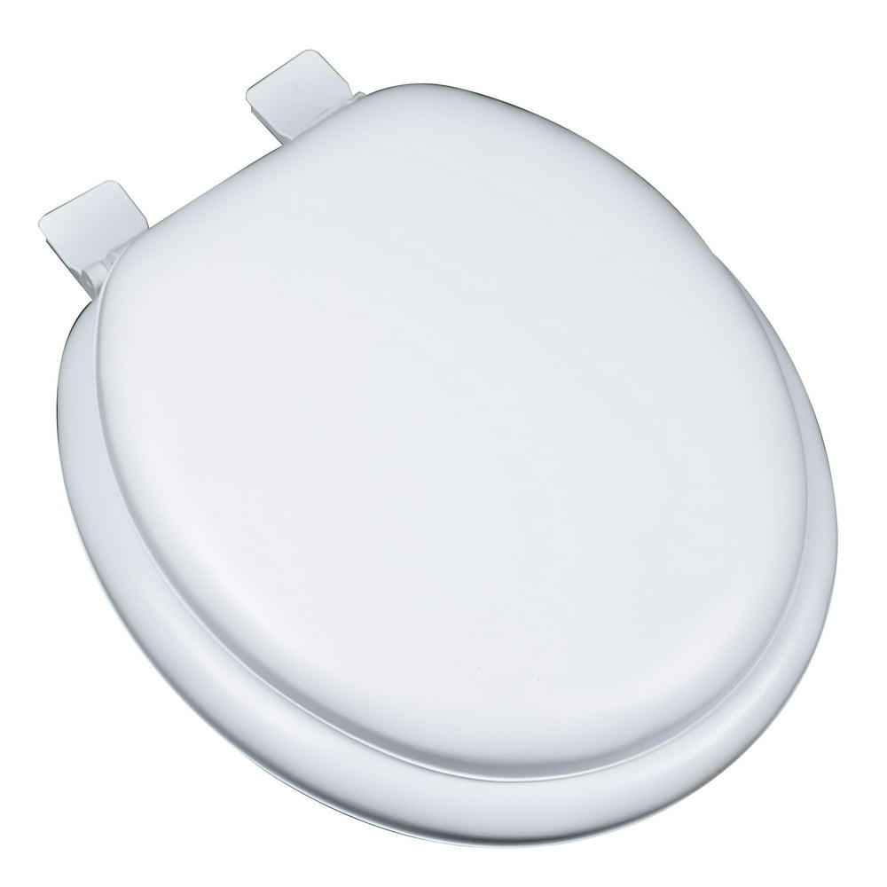 BathDecor Premium Soft Round Toilet Seat with a Closed Front and Wood Cores, OSG, Adjustable