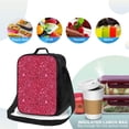 thumbnail image 4 of Defioc Red Glitter Print Lunch Box for Men & Women, Insulated Lunch Bag Thickened Thermal Leakproof Lunch Tote Bag for Adult Office Travel Picnic, 4 of 8