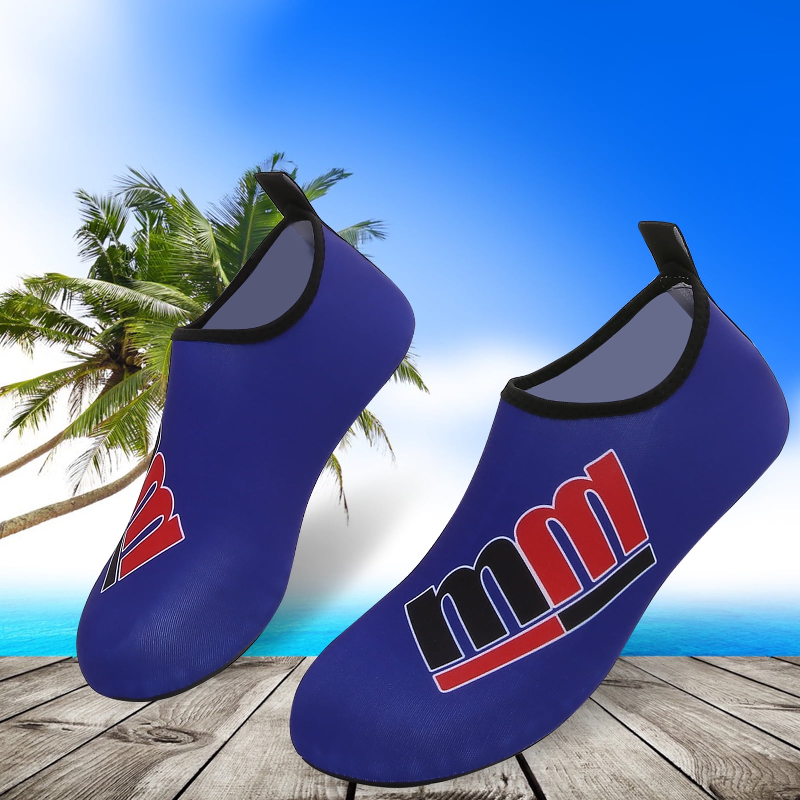 Men and Women a Slip On Barefoot Quick-Dry Beach Aqua Yoga Water Shoes (MM/Purple, 4-5 Women)