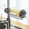 thumbnail image 2 of Sink Hanging Faucet Drain Rack Organized Storage Hollow Out Breathable Stainless Steel Sink Rack for Kitchen, 2 of 5