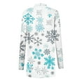 thumbnail image 3 of DDAPJ pyju Christmas Dusters for Women Lightweight Open Front Cardigans Xmas Tree Snowflake Print Long Sleeve Casual Fall Cardigan Tops Multicolor XXXXXL, 3 of 4