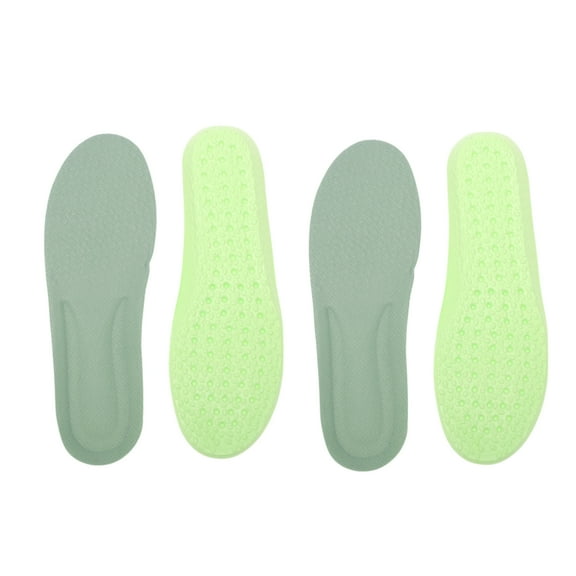 Unique Bargains 2 Pair Reusable Comfortable Shoe Inserts Green, Gray 7