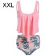 thumbnail image 2 of Sonducket Traje de baño sin mangas de cintura alta con estampado de hojas digitales de piezas para mujer Traje de baño No.6 XXL Sonducket OD001368-35, 2 of 4