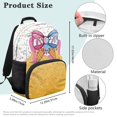 thumbnail image 7 of Yspwyqan Bow Print School Backpack for Teens, 17 Inch Large Capacity Laptop Backpack, Double Zipper, Side Pockets, Ice Cream Drip Casual Bookbag for High School College Travel, 7 of 7