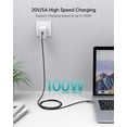 thumbnail image 4 of Cable de Datos 2 x Choetech Reforzado USB-C a USB-C 1.8m 100W Universal 2 Piezas, 4 of 8