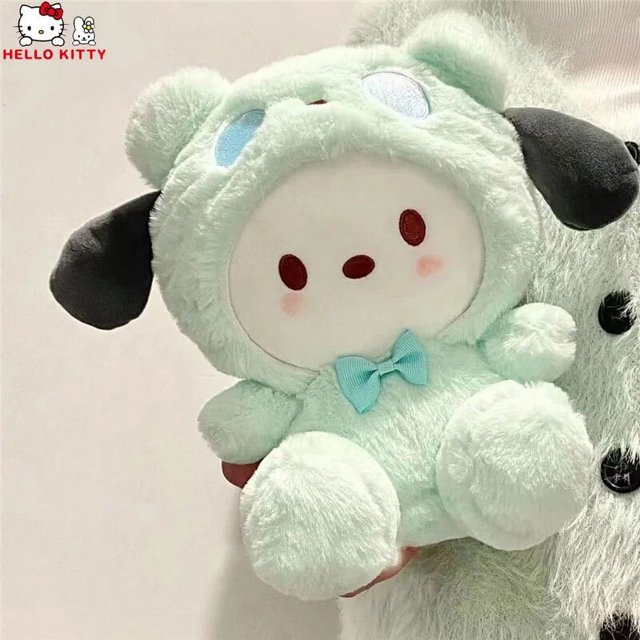 Muñeco de peluche Kawaii Sanrio para niños, muñeco de peluche de Pachacco, bonita figura de dibujos animados, decoración del hogar, regalo de cumpleaños, juguete de Hello Kitty