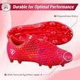 thumbnail image 5 of Vizari Zodiac Firm Ground Soccer Cleats for Kids – Durable, Lightweight Soccer Shoes for Boys and Girls, Red, 13.5, 5 of 7