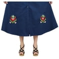 thumbnail image 5 of Bimba Women Classic Collar Neck Shirt Dress Dark Blue Sleeveless Dresses - 4, 5 of 6