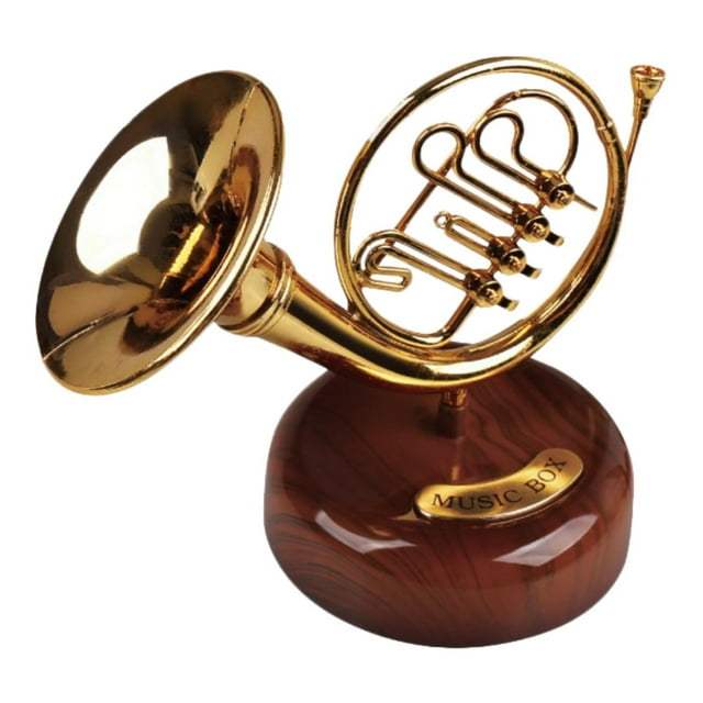 DOLITY Boîte à Musique Saxophone Décoration Maison pour Salon Table Entrée 15cmx17.5cm
