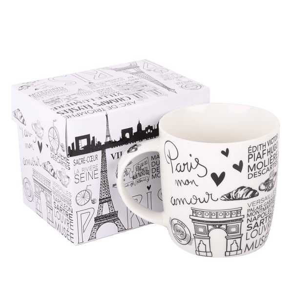 Taza Ceramica con Caja Decorativa AJR FRANCIA
