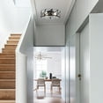 thumbnail image 5 of Vanity Art 4 Light 15.94 Inches Unique Statement Geometric Flush Mount Lighting | Modern Hanging Ceiling Lights Fixtures for Dining Room Living Room Bed Room Kitchen SYBG3334-BK, 5 of 8