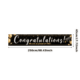 thumbnail image 3 of Elegant Gold Graduation Congratulations Banner Black Gold Confetti Academic Party Decoration for Graduation Ceremony University Celebration, 3 of 8