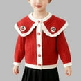 thumbnail image 1 of Cowsor Veste d'Automne et d'Hiver pour Filles, Manteau à Col à Volants avec Boutons, Tenue Décontractée, 1 of 6