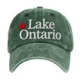 thumbnail image 3 of Lake Ontario Baseball Hat Unisex Adjustable Dad Cap Classic Embroidered Lettering Cotton Sun Hat Great Lakes Casual Outdoor Headwear, 3 of 6