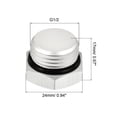 thumbnail image 2 of Unique Bargains G1/2 Male Thread Aluminum Hex Head Pipe Plug Cap Fitting Connector, Silver, 2 of 5