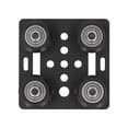 thumbnail image 2 of Polea de perfil de aluminio para riel guía con ranura en V, placa de soporte trasera para impresora 3D con 4 poleas, 2 of 14