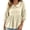 A Khaki, variant on Ndbuld Tops for Women Long-Sleeve Collar Button Pullover Top,Yellow,XXXL