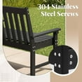 thumbnail image 6 of Costway Garden Bench All-Weather HDPE 2-Person Outdoor Bench for Front Porch Backyard Black, 6 of 10