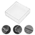 thumbnail image 3 of Unique Bargains 1 Pc Reusable Single Layer Square Nail Storage Box Clear Plastic, 3 of 5