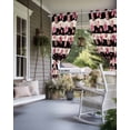 thumbnail image 4 of Pink Bow Cake Outdoor Curtains for Patio, Black Pink Striped Linen Love Vintage Privacy Drapes Grommet Waterproof Outside Curtains for Porch/Cabana/Balcony 54"x 84", 1 Panel, 4 of 9