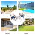 thumbnail image 6 of Gymax 3PCS Rattan Patio Conversation Set Bistro Chat Set w/ Navy Cushions, 6 of 10