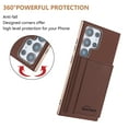 thumbnail image 4 of Allytechgroup Wallet Case for Samsung Galaxy S25 Ultra, RFID Blocking PU Leather Stand Phone Shell with Credit Card Slot Shockproof Back Cover for Samsung Galaxy S25 Ultra Women Men, Brown, 4 of 8