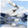 thumbnail image 4 of MesaSe USB Splitter Y Cable USB 1 Male to 3 Female Extension Cord Connector Dual Double USB Port Extender Hub Data&Charger Power Split Adapter for Mac Laptop PC Xbox One Series X/S PS4 PS, 4 of 7