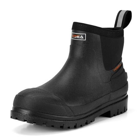 

HISEA Men s Chelsea Rain Boots Black Size 10