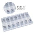 thumbnail image 2 of 2uds. Pastillero portátil para 7 días, almacenamiento de pastillas de viaje 2 veces al día (pequeño blanco), 2 of 3