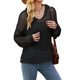 thumbnail image 1 of Camisa de mujer Cami Top Hollow Out Color sólido Loose Fit Traje de vacaciones de manga larga FLhrweasw Nuevo, 1 of 7
