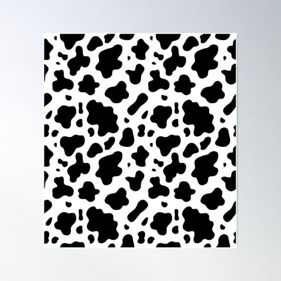 Cow Print Poster Wall Art, Modern Wall Decor For Living Room Bedroom, 8x12 UNFRAMED