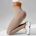 thumbnail image 5 of Outfmvch Compression Leggings for Women Cellulite Leggings for Women Resistance Band Leggings Yoga Pants Women High Waisted Seamless Leggings for Women A1 Khaki XS-2XL, 5 of 5