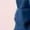 Blue, variant on Women's Flowy Denim Dress Lapel Long Puff Sleeve Button Down A Line Swing Ruffle Jean Dress