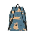 thumbnail image 3 of Daiia French Bulldog Yoga Vintage Canvas Backpack for Men and Women ,Hiking Backpack,Travel Laptop Bag for School,Large Capacity Backpack, 3 of 8