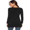 thumbnail image 3 of CHOK Hauts à Manches Courtes pour Femmes Été Col Rond Mignon Chemises Unies Blanches G, 3 of 6