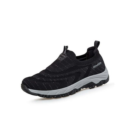

Woobling Womens Running Shoe Mesh Athletic Shoes Slip On Sneakers Mens Casual Sneaker Comfort Sport Non-slip Black 10.5