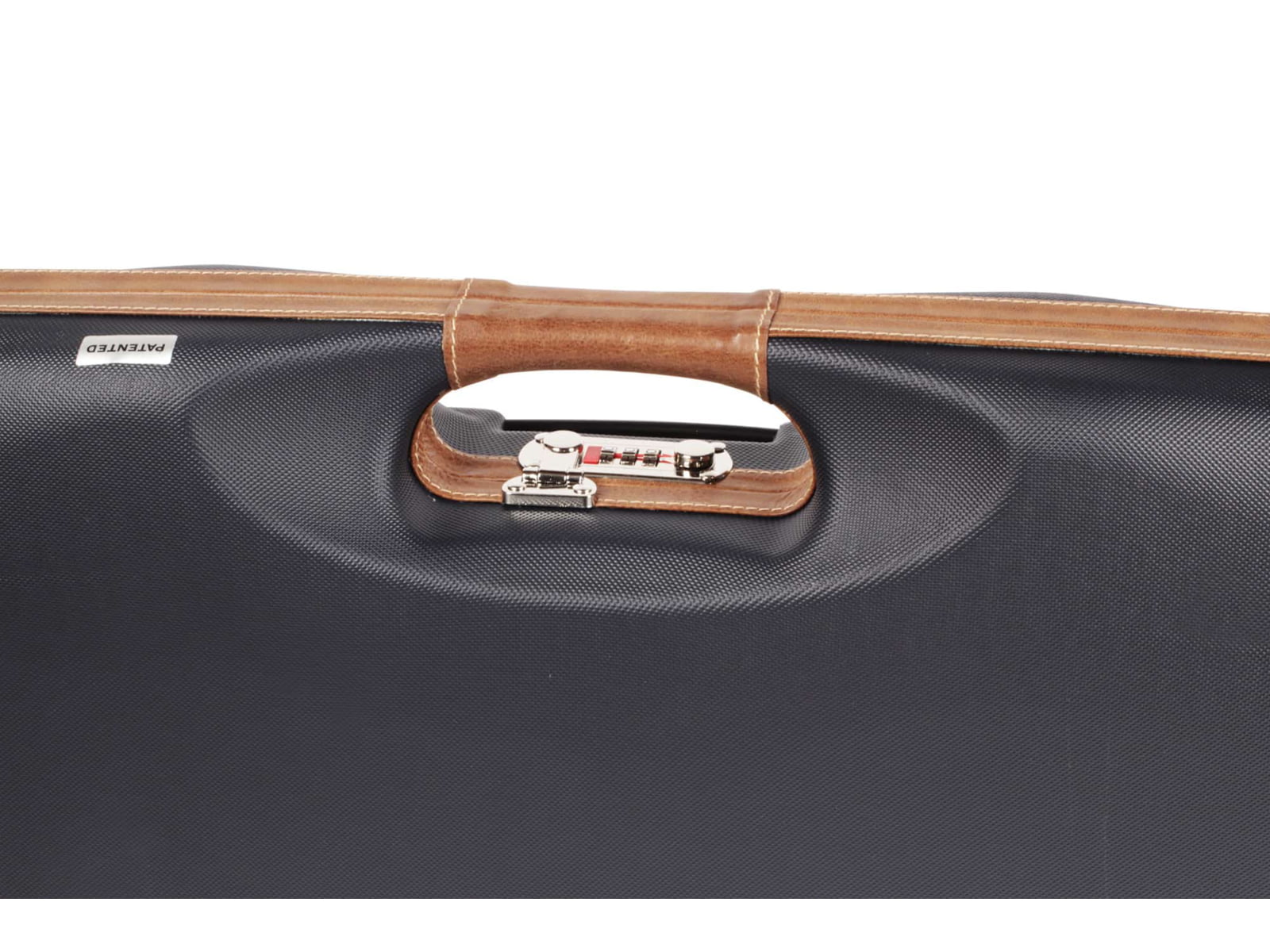 Negrini OU Deluxe Skeet Two Barrel Shotgun Case + Tube Set, Navy/Tobacco Leather/Navy Interior