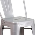 thumbnail image 3 of Commercial Grade 4 Pack 30" High Silver Metal Indoor-Outdoor Barstool with Back, 3 of 9