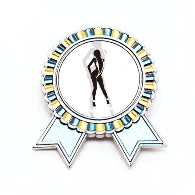 Mujeres calientes de la ropa interior de piernas largas Insignia broche Medalla ganadora