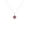 White, variant on Pure Elegance Lucky Shamrock Ruby Four-Leaf Clover Pendant Necklace For Women 925 Sterling Silver 14K Yellow Gold Over
