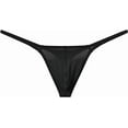 thumbnail image 2 of Mens Gstring Nylon Thongs Sexy Low Rise Bulge Pouch G-string 3 Pack, 2 of 4