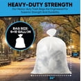 thumbnail image 2 of Clear 6-10 Gallon Trash Bags – Bulk 1040 Count – 8 Gallon Garbage Bags on Roll – Unscented Waste Basket Liners, Office Trash Can Liners for Home, Bathroom, Commercial, Janitorial, Industrial Use, 2 of 7