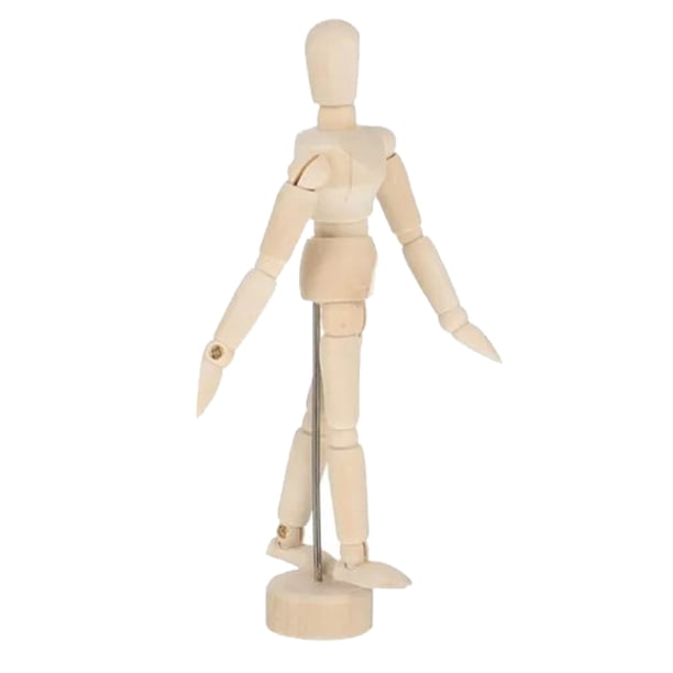 Fyearfly 5.5in - Maniquí de madera, mini bocetos, flexible, diseño de figuras de madera, modelos articulados, rompecabezas, juguete para decoración del hogar, bosquejo modelos de juguetes de oficina